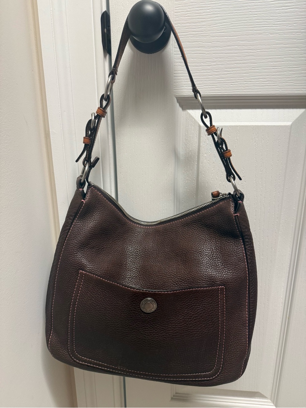2006 Vintage Coach Chelsea Brown Pebbled Leather Hobo